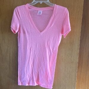 Victoria's Secret Light Pink V-Neck Tee